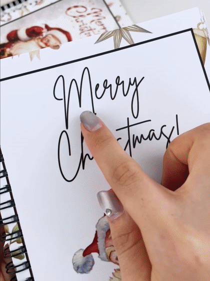 Christmas gift card keepsake book